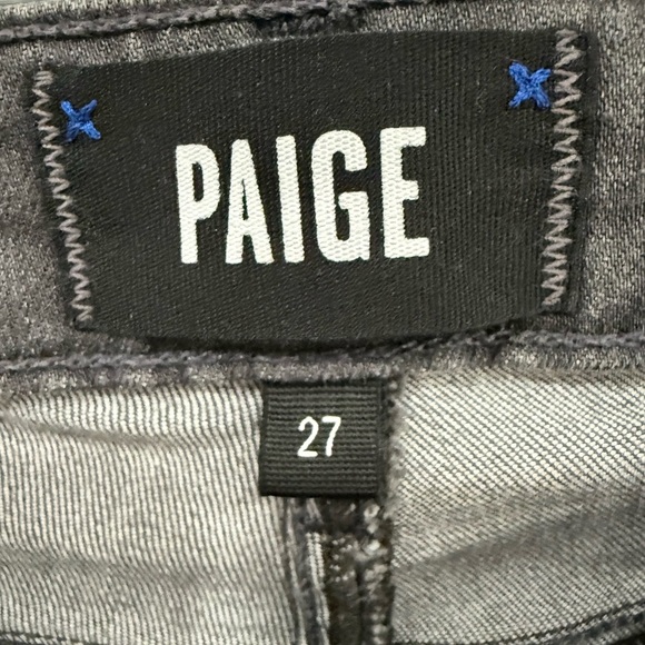 PAIGE Hoxton High Rise Ankle Skinny Jeans in Gray Peaks - Picture 3 of 5